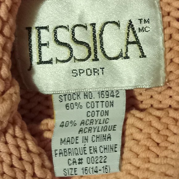 Jessica Sport women' short sleeve turtleneck 100 % cotton colour peach size 14- - Picture 4 of 5